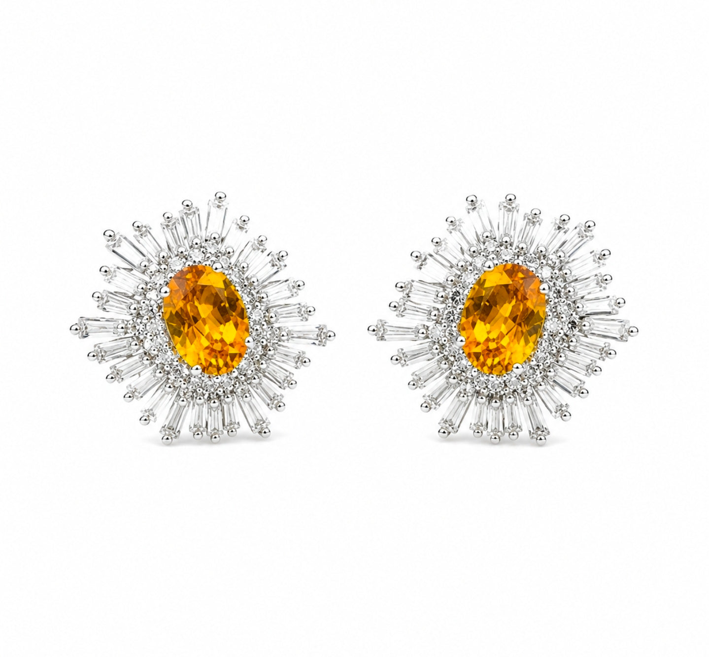 Yellow Sapphire Ballerina Studs — Ministry of Gems
