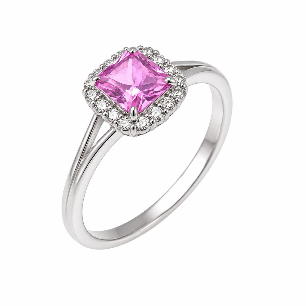 Hope — Princess Pink Sapphire Ring