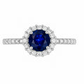 Round Sapphire Classic Halo Ring — Ministry of Gems