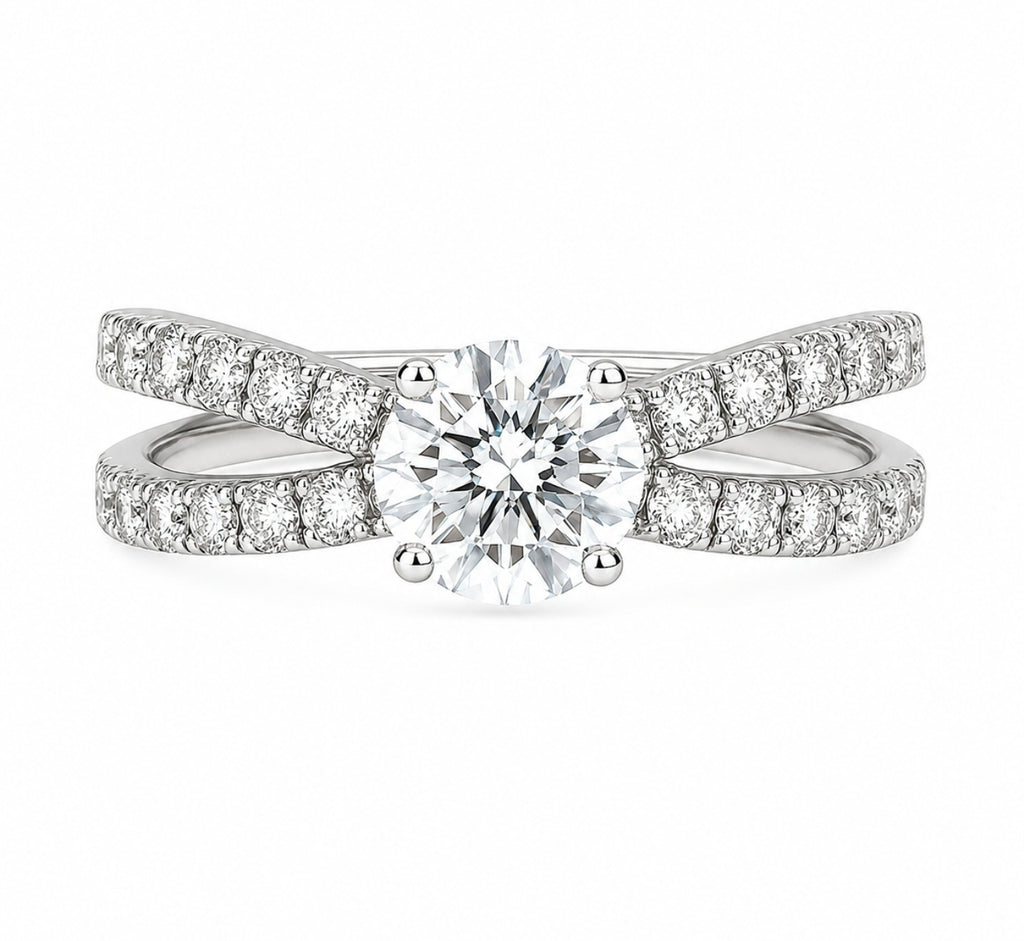 Sandro — Crossover Pavé Ring — Ministry of Gems