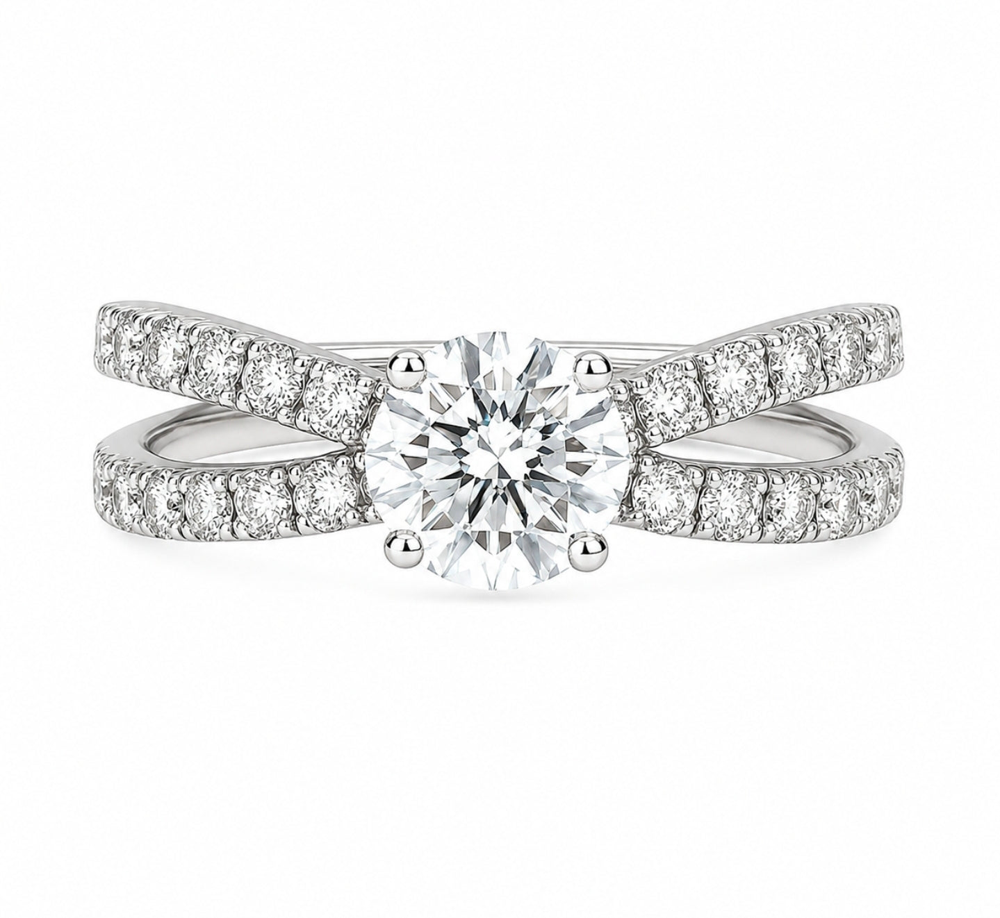 Sandro — Crossover Pavé Ring — Ministry of Gems