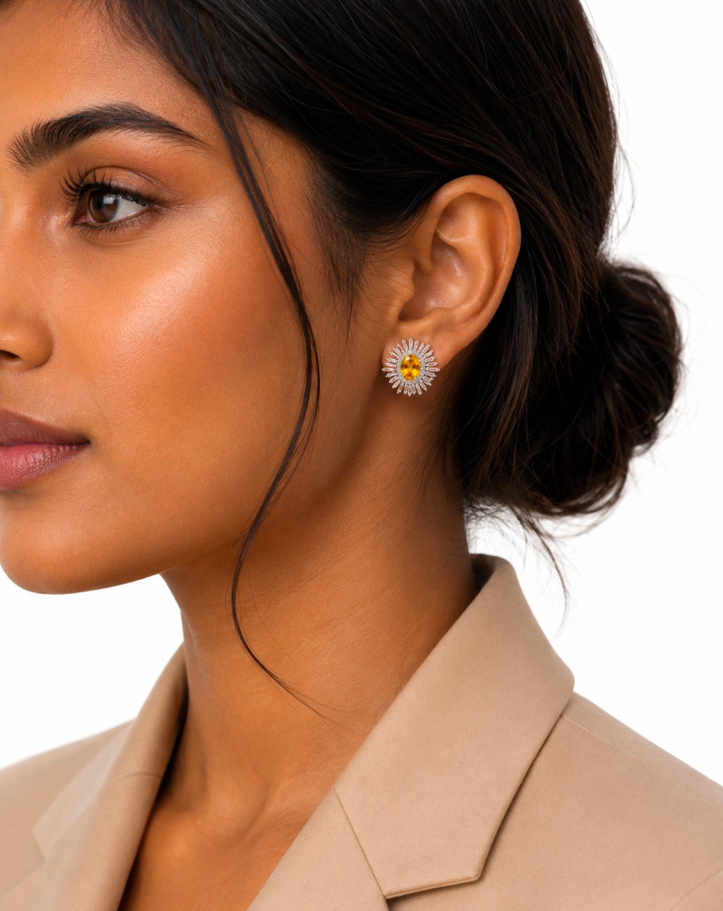 Yellow Sapphire Ballerina Studs — Ministry of Gems