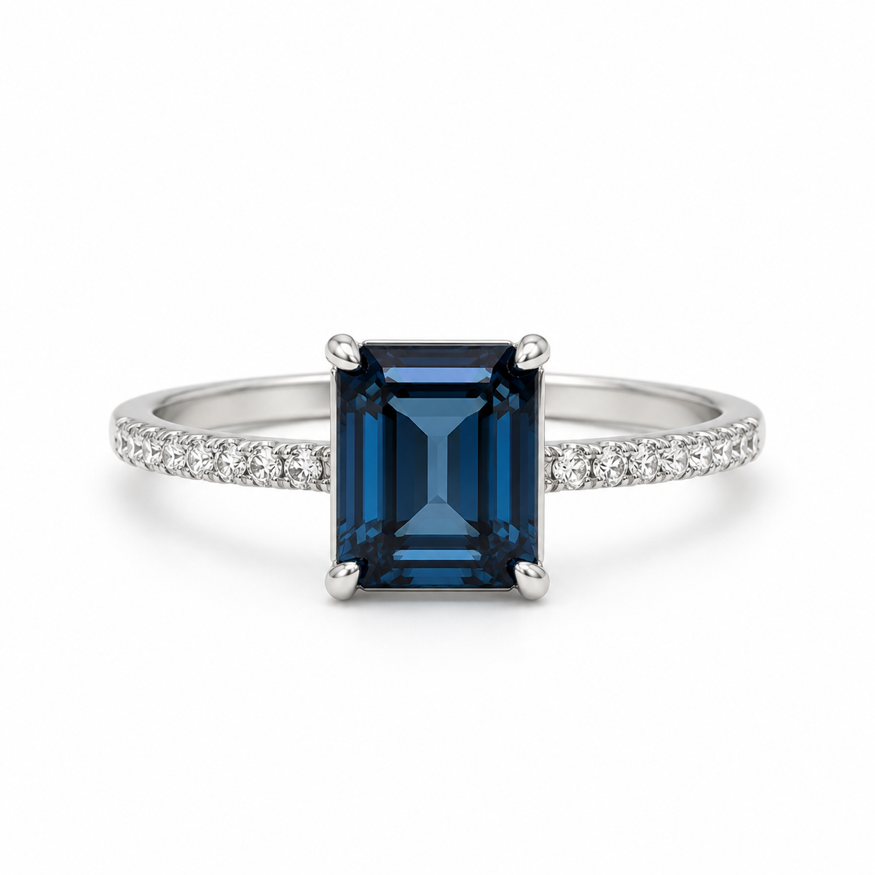 Ozero — Teal Emerald-Cut Ring — Ministry of Gems