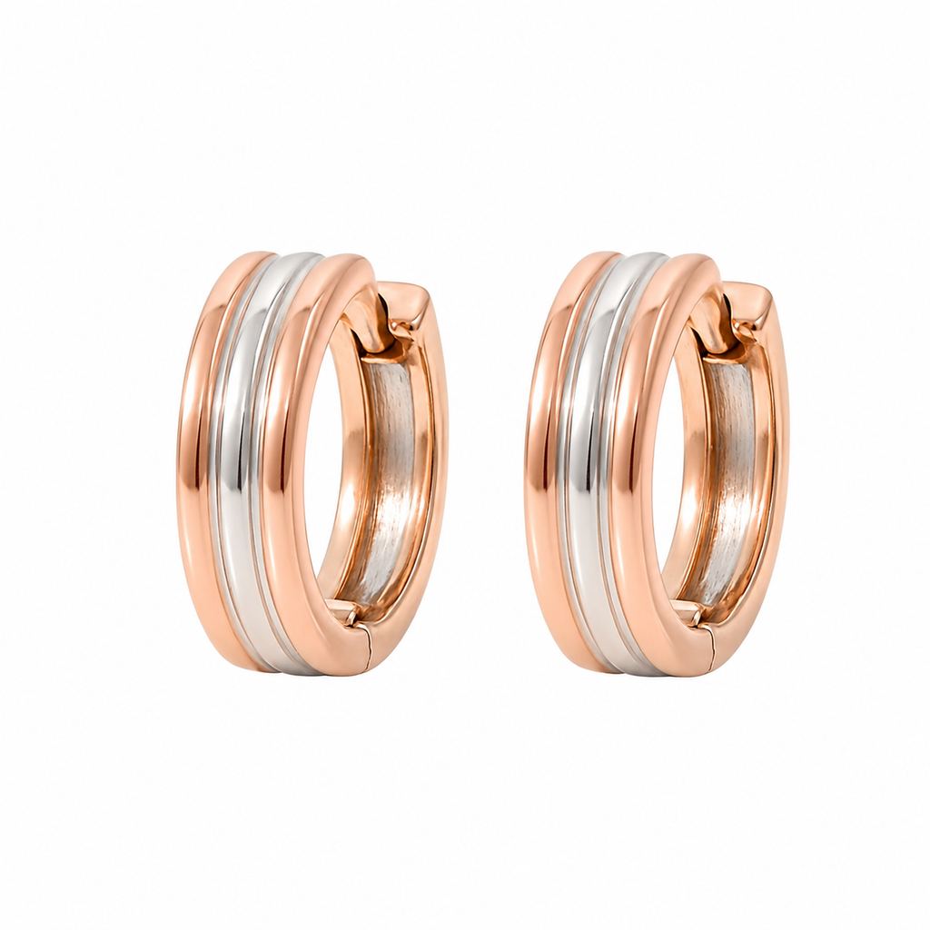 Eterna — Tri-Tone Triple Hoop Earrings — Ministry of Gems