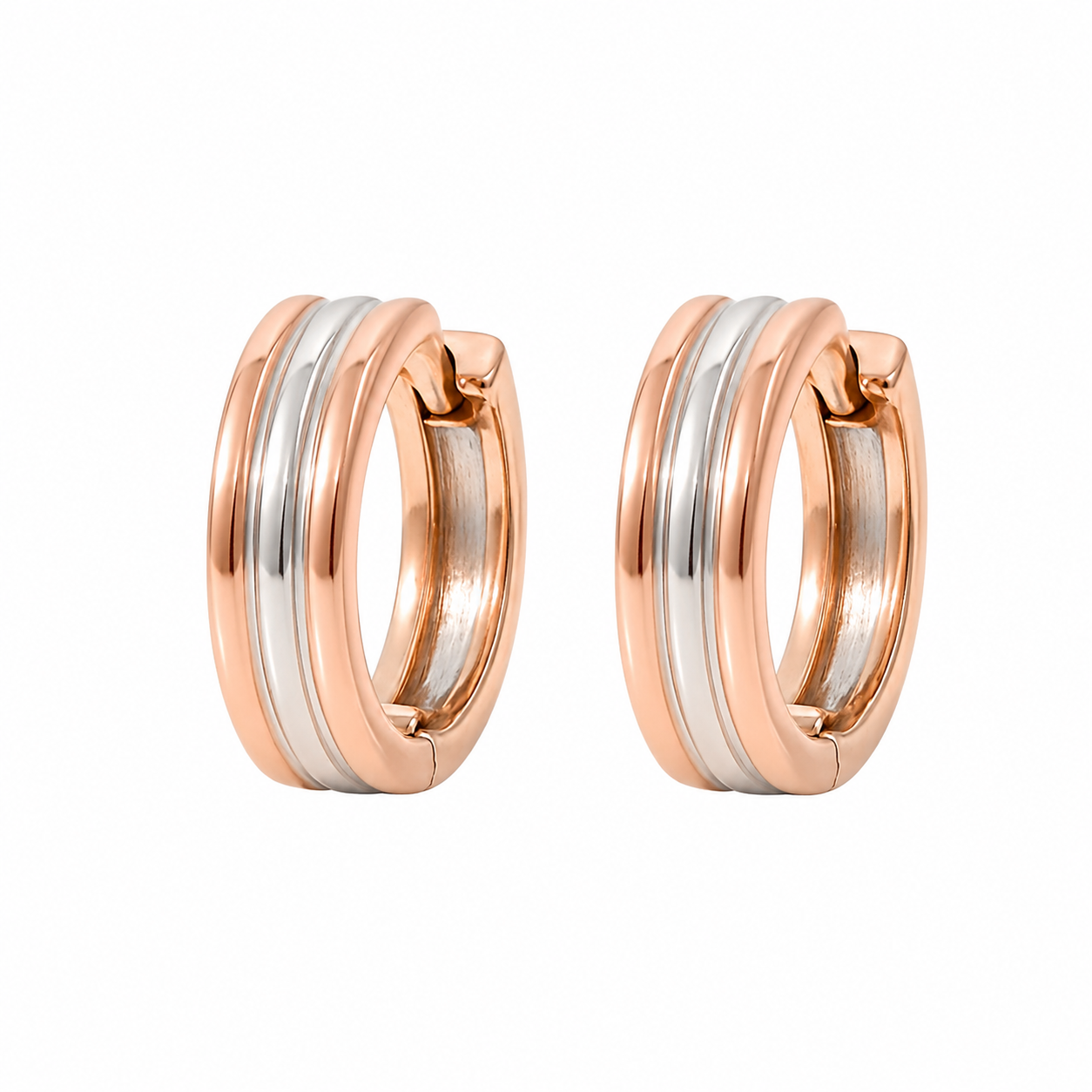 Eterna — Tri-Tone Triple Hoop Earrings — Ministry of Gems