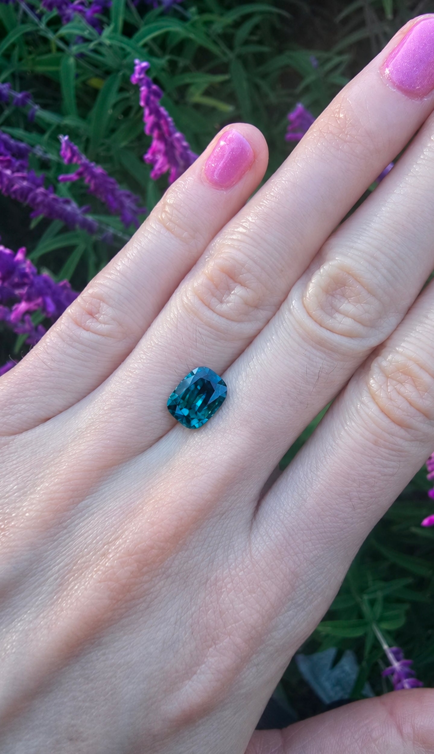 Teal Australian Sapphire 2.19ct Cushion — Unheated