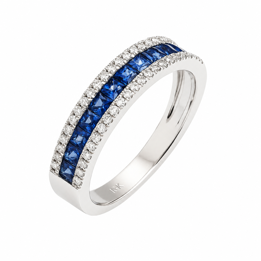 Blue Sapphire Pavé Band — Ministry of Gems
