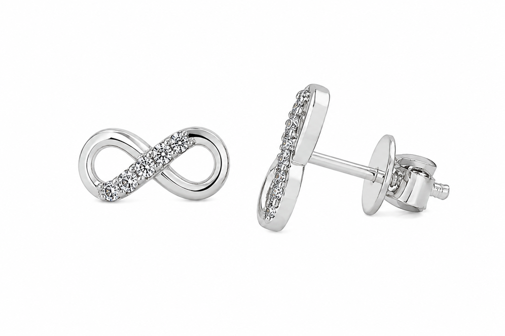 Whisper — Diamond Ribbon Studs — Ministry of Gems