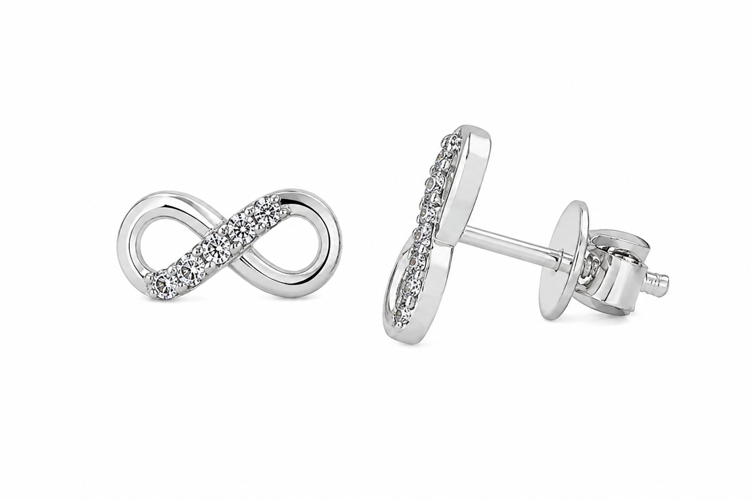 Whisper — Diamond Ribbon Studs — Ministry of Gems