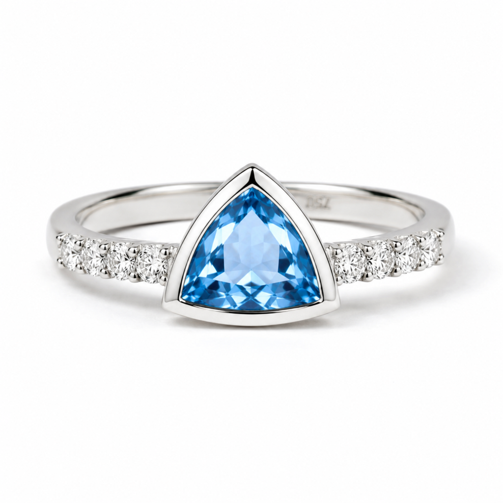 Trillion Topaz Bezel Ring — Ministry of Gems