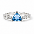 Trillion Topaz Bezel Ring — Ministry of Gems