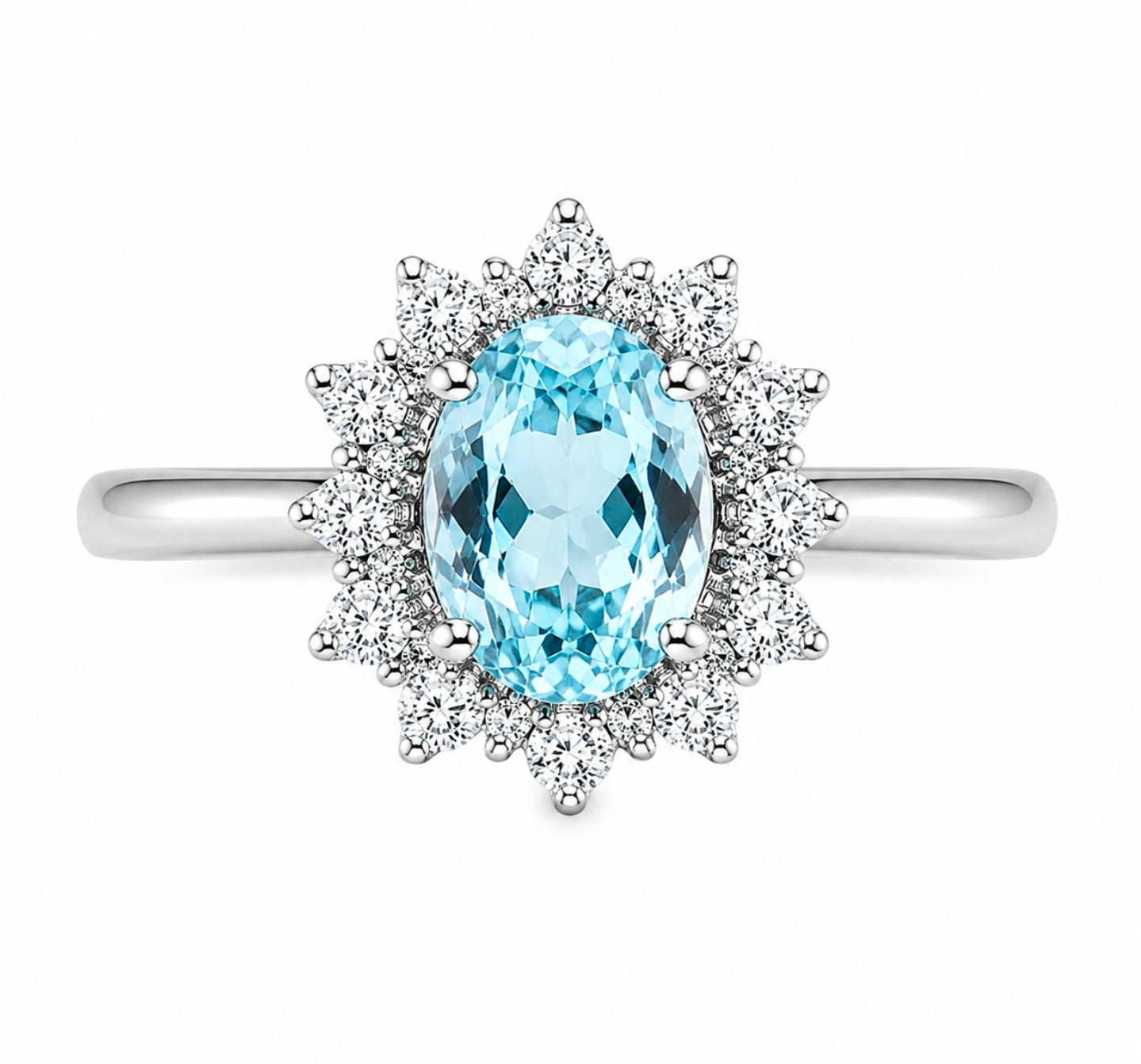 Aquamarine Snowflake Ring — Ministry of Gems
