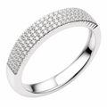 Multi-Row Pavé Diamond Gold Ring