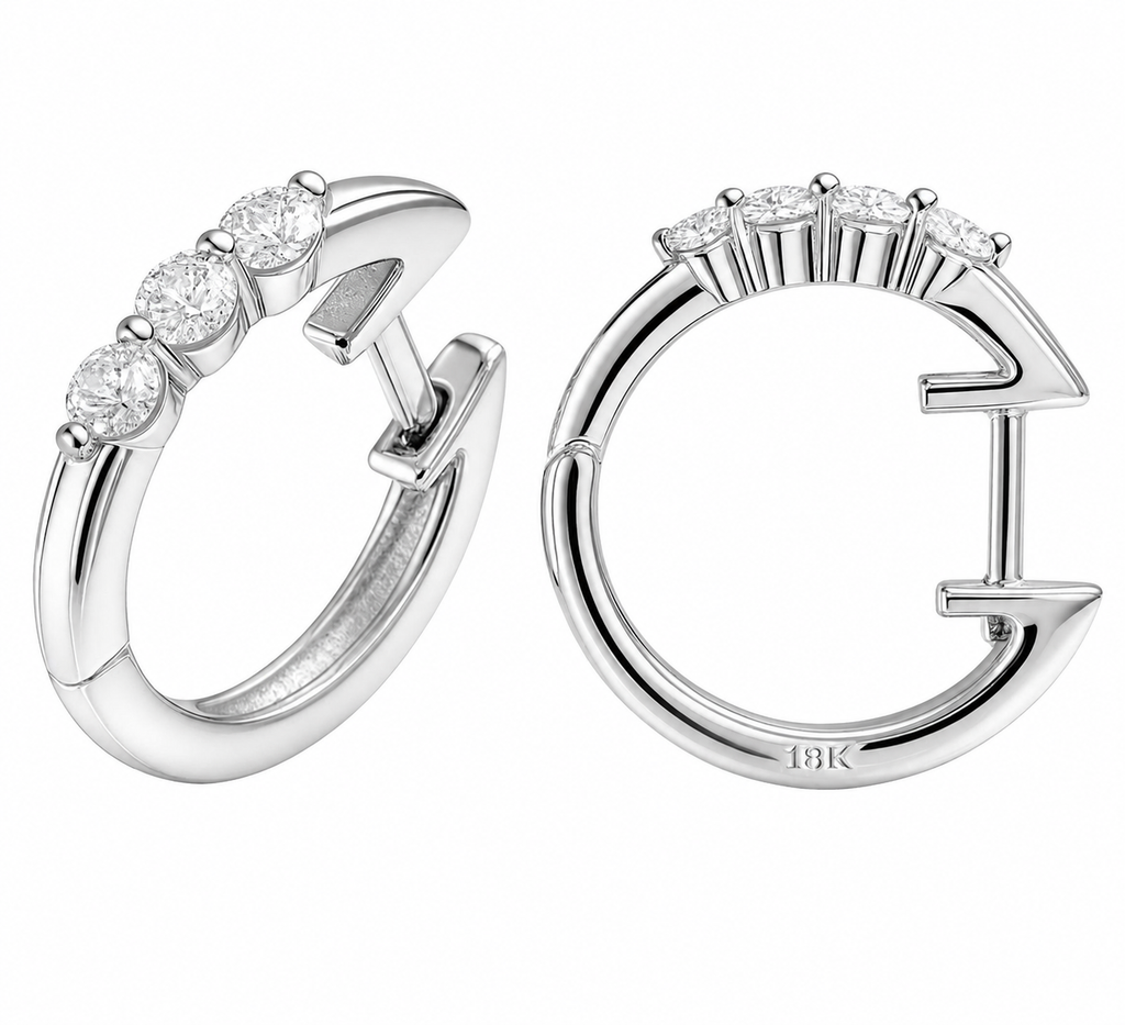 Lucente — Diamond Open-Circle Studs — Ministry of Gems
