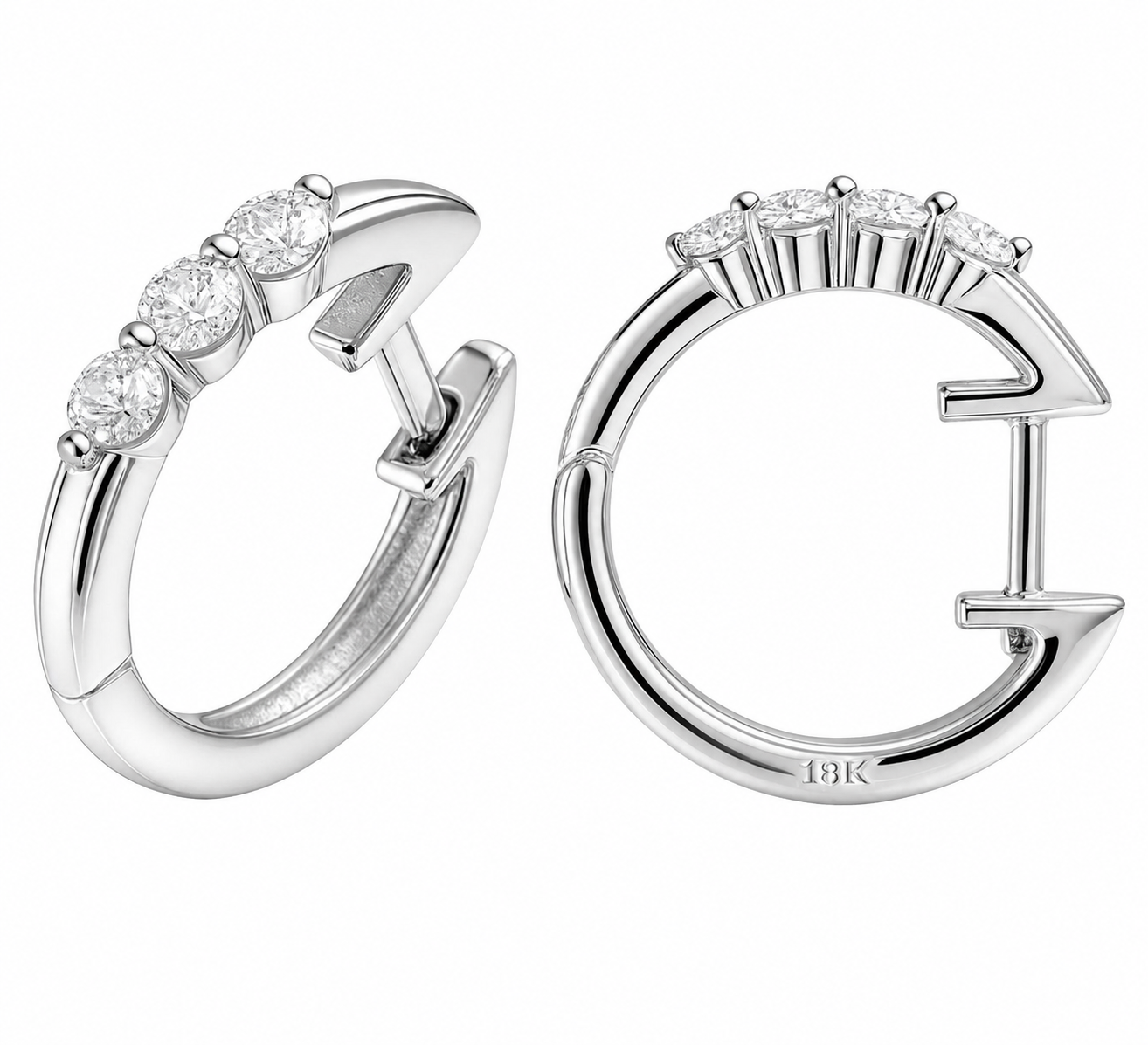 Lucente — Diamond Open-Circle Studs — Ministry of Gems