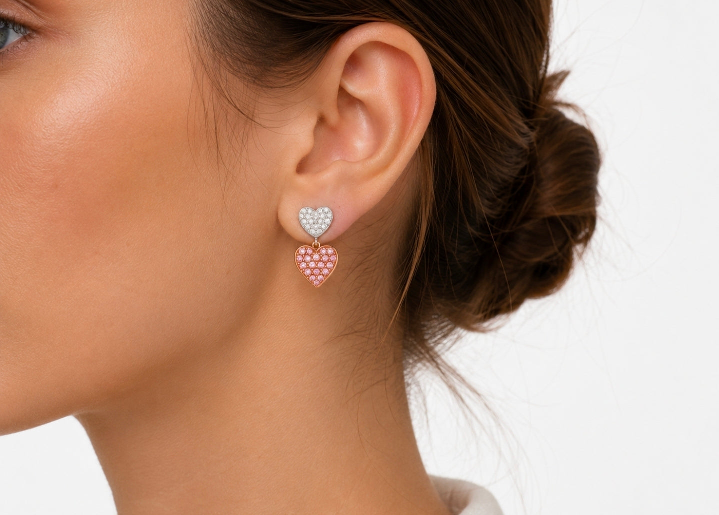 Double Heart Earrings — Ministry of Gems exclusive design