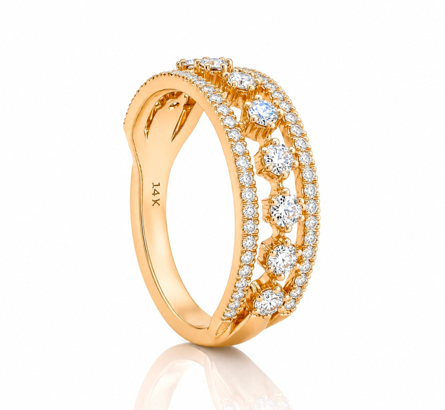 Tsarina Yellow Gold Diamond Ring — Ministry of Gems