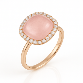 Rose Quartz Ring — Ministry of Gems exclusive design