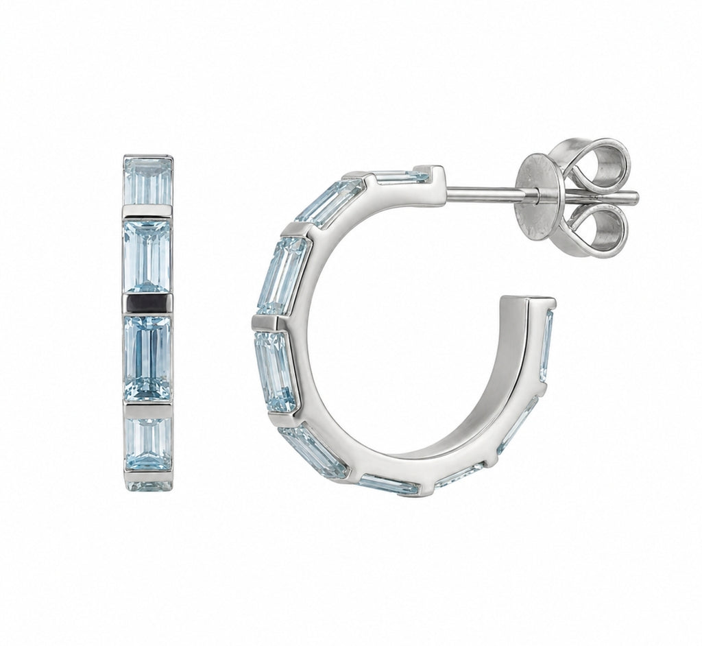 Claridad — Topaz Baguette Hoops — Ministry of Gems