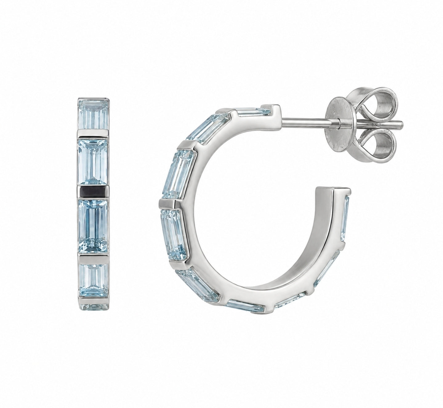 Claridad — Topaz Baguette Hoops — Ministry of Gems
