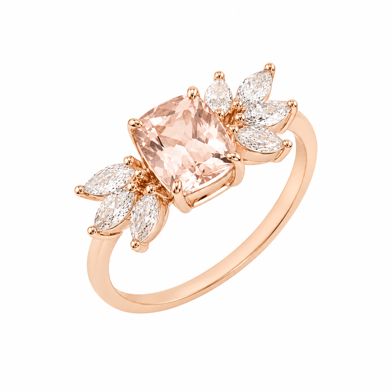 Rosie_Morganite Diamond Ring — Ministry of Gems