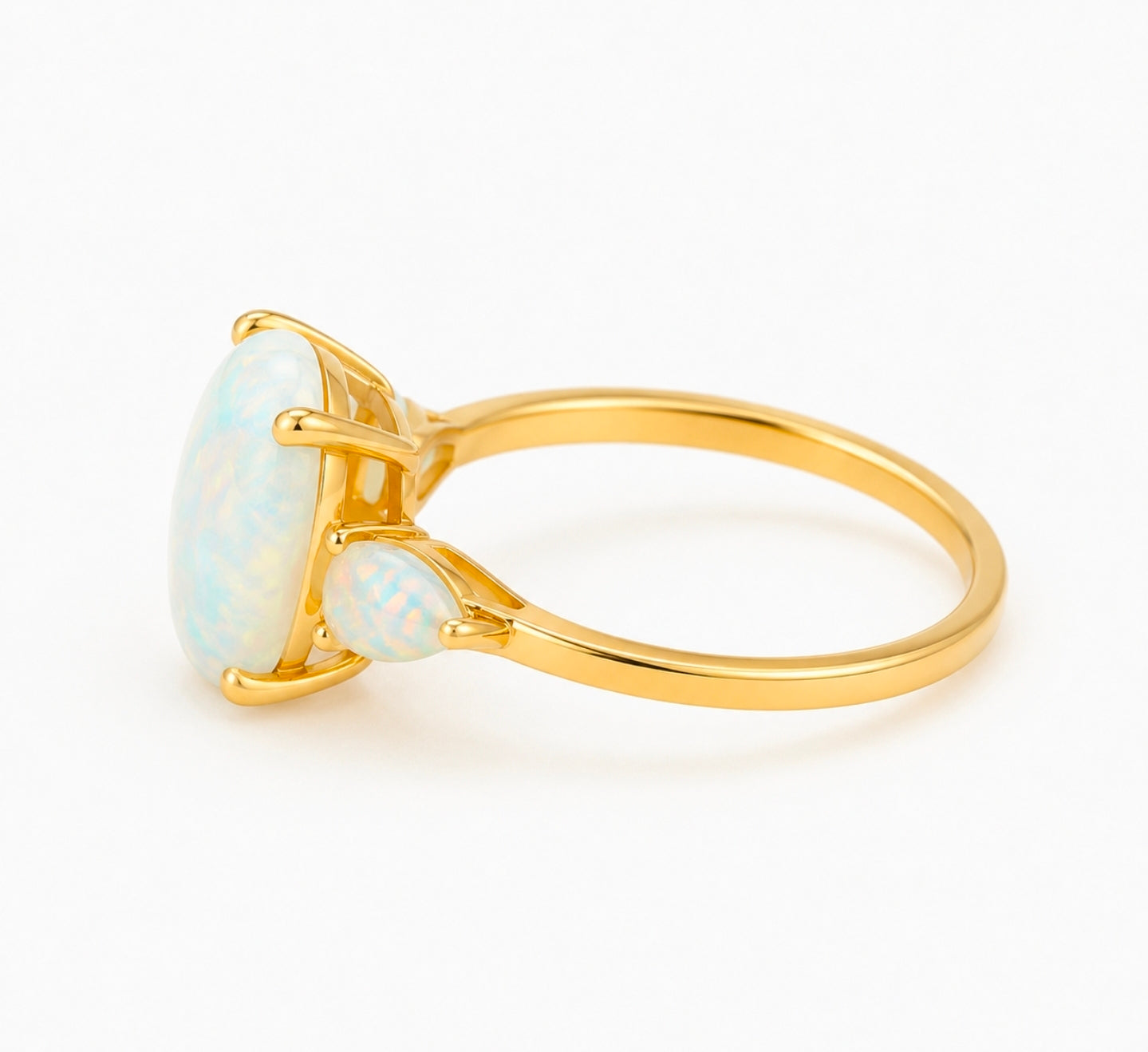 White Opal Ring — Ministry of Gems exclusive design