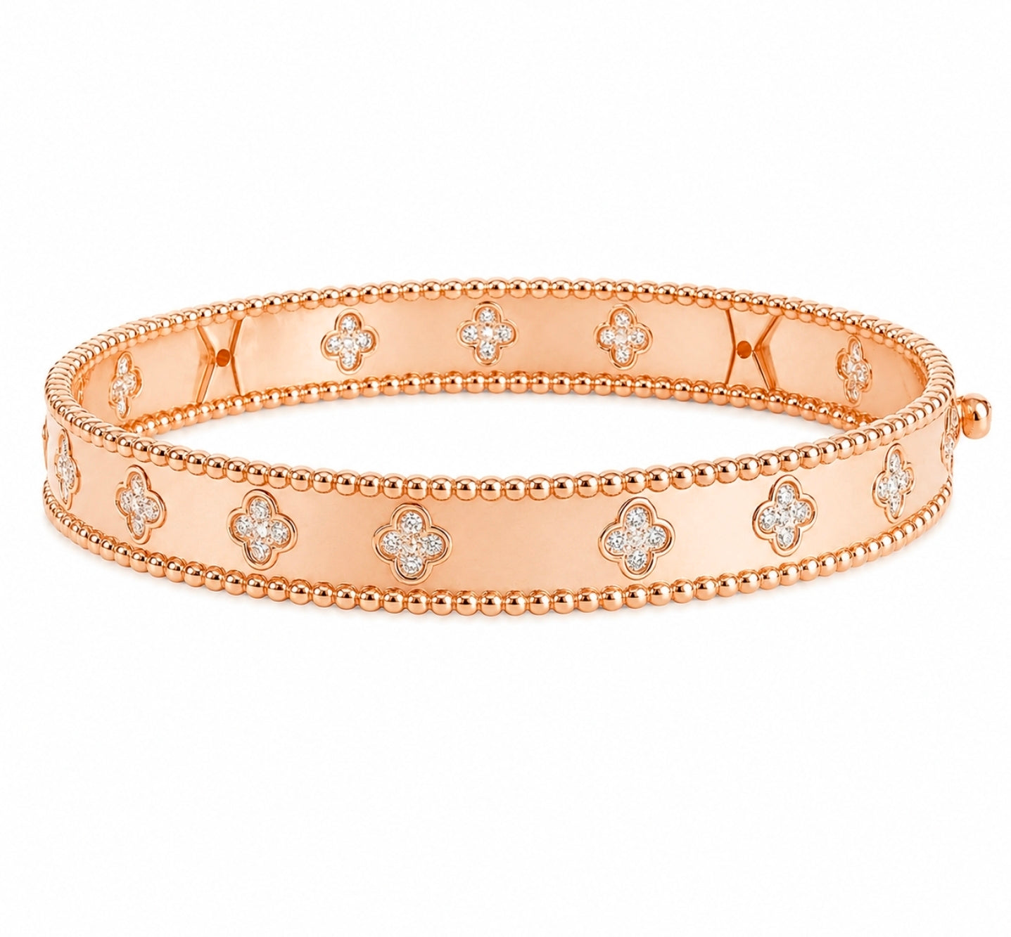 Argénte — Clover Bangle with Diamonds — Ministry of Gems