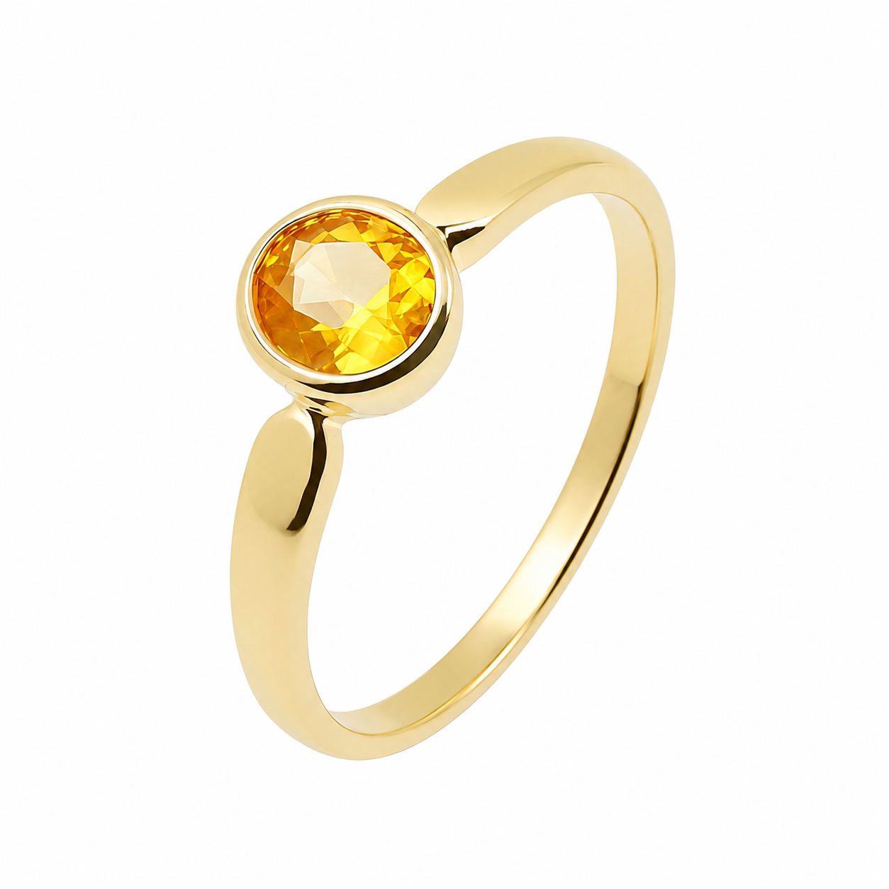 Yellow Sapphire Bezel Ring — Ministry of Gems