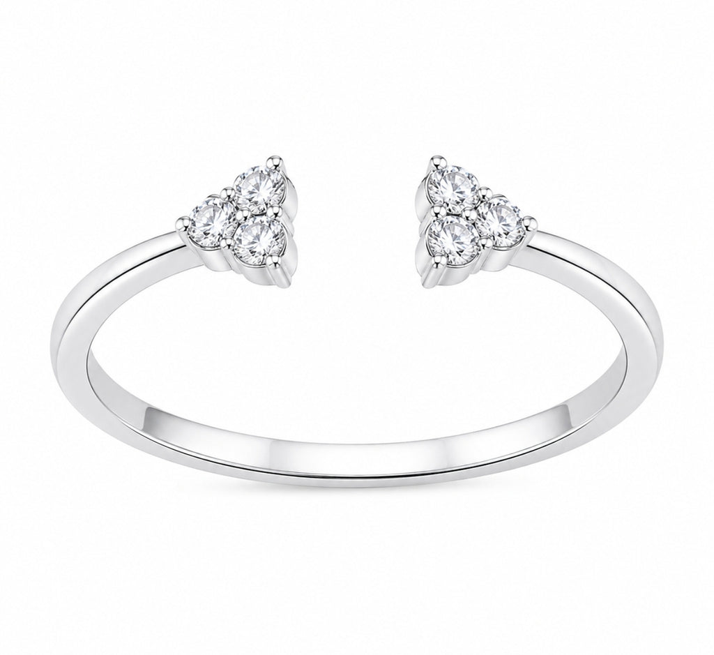 Trio Open Diamond Ring — Ministry of Gems