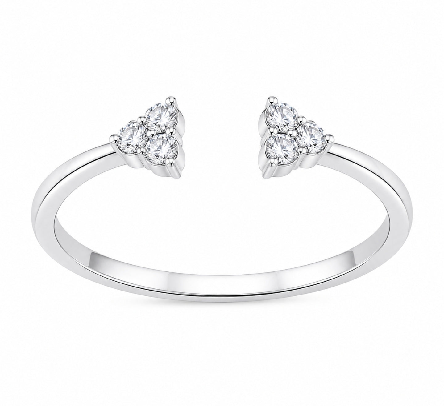 Trio Open Diamond Ring — Ministry of Gems