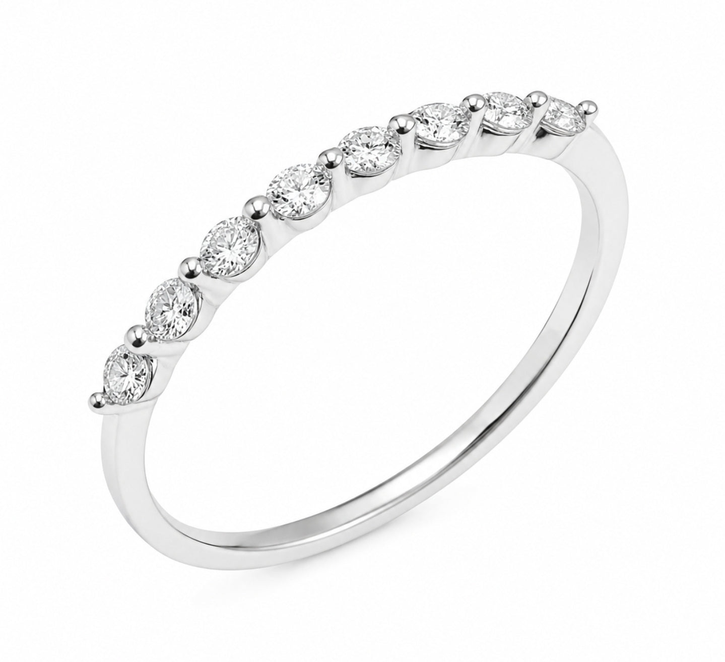 Diamond Half-Eternity Stacking Ring — Ministry of Gems