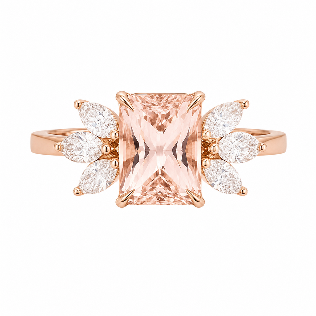 Rosie_Morganite Diamond Ring — Ministry of Gems