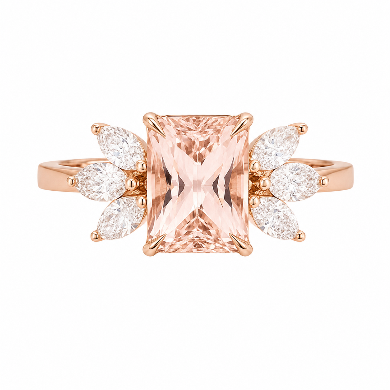 Rosie_Morganite Diamond Ring — Ministry of Gems
