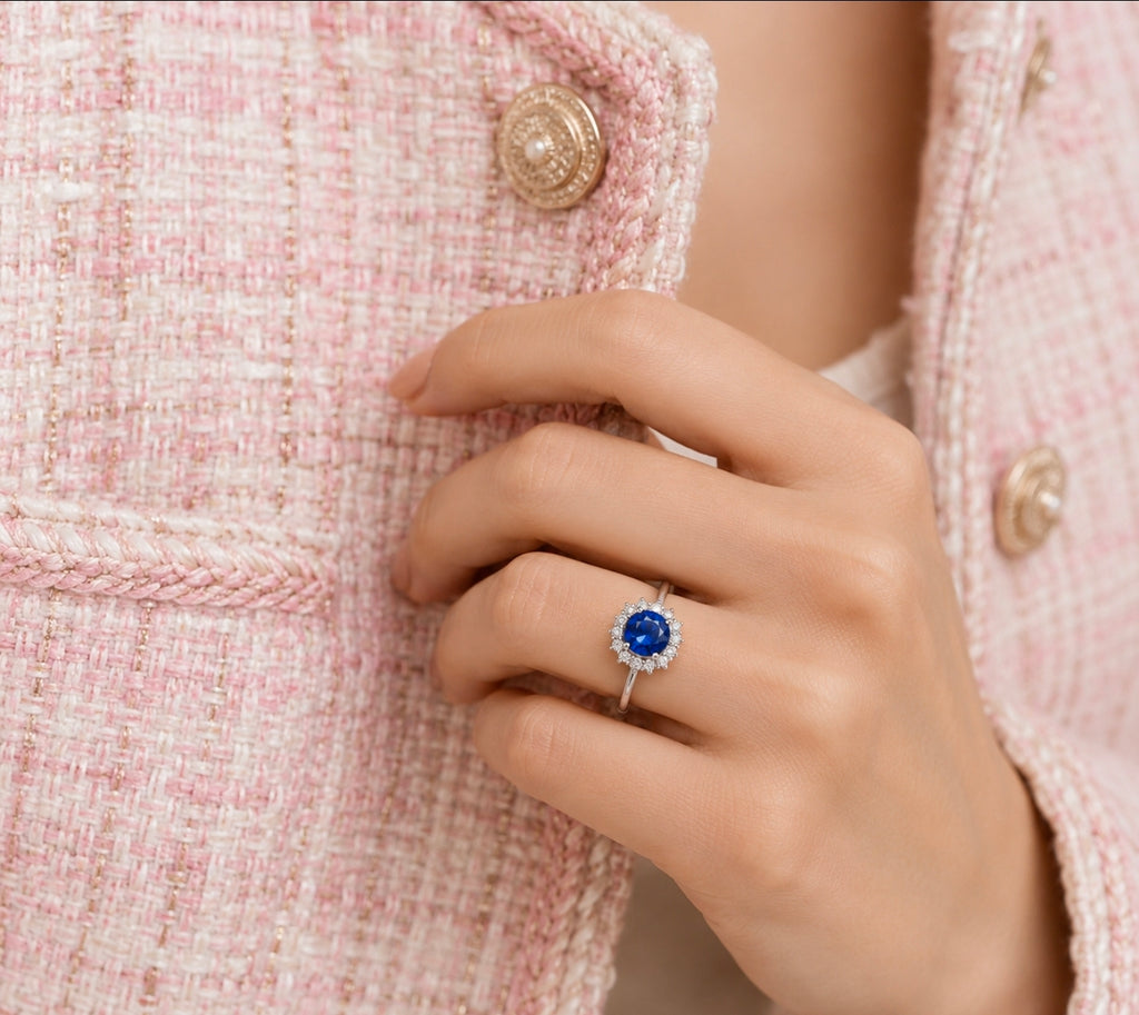 Glory — Sapphire Cluster Ring — Ministry of Gems