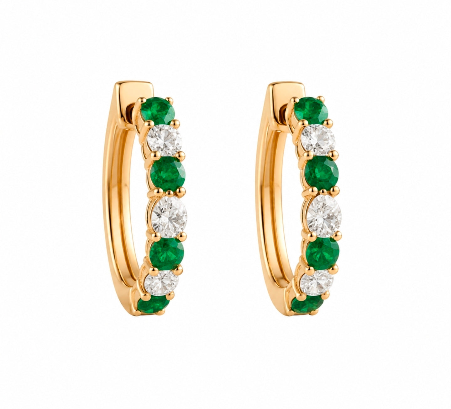 Emerald & Diamond Earrings — Ministry of Gems exclusive design