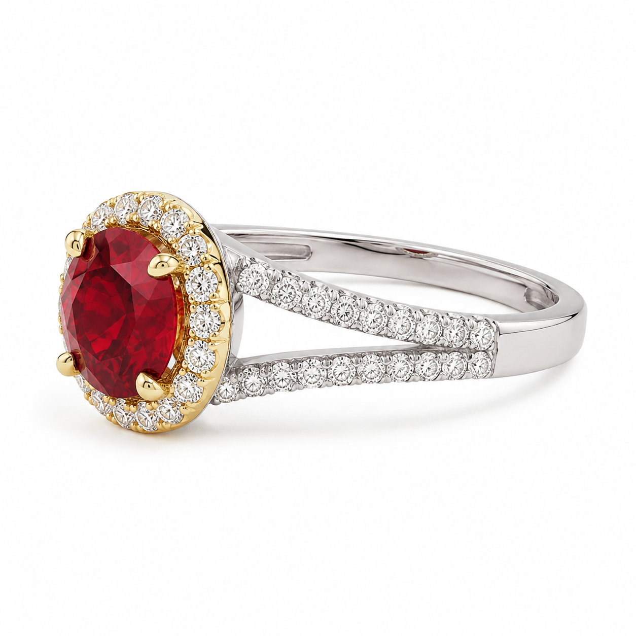 Elegance Ruby Diamond Ring — Ministry of Gems