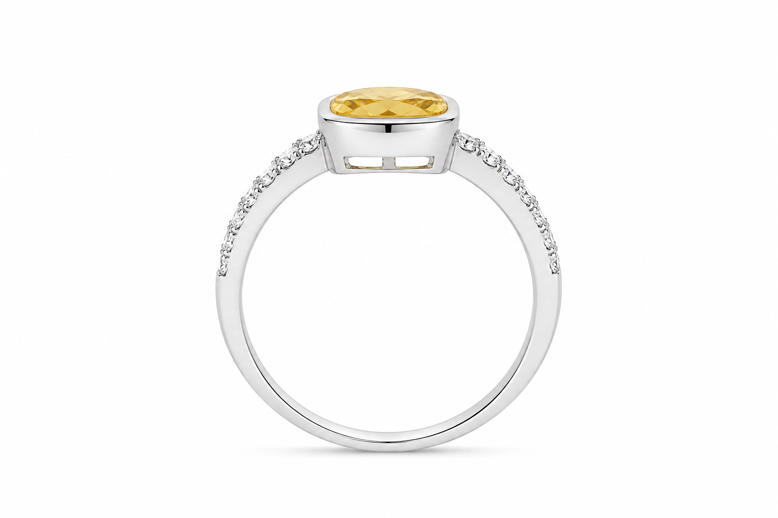 Lemon Quartz Bezel Ring — Ministry of Gems