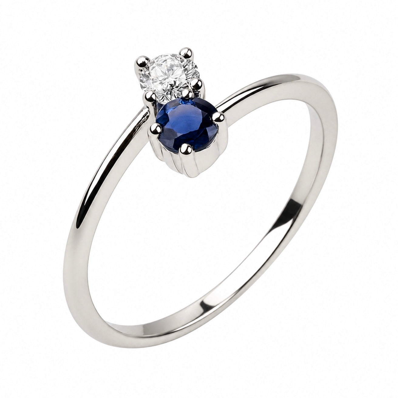 Sapphire & Diamond Duo Ring — Ministry of Gems