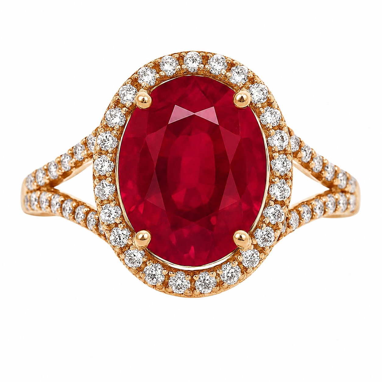 Ruby Queen Diamond Gold Ring — Ministry of Gems