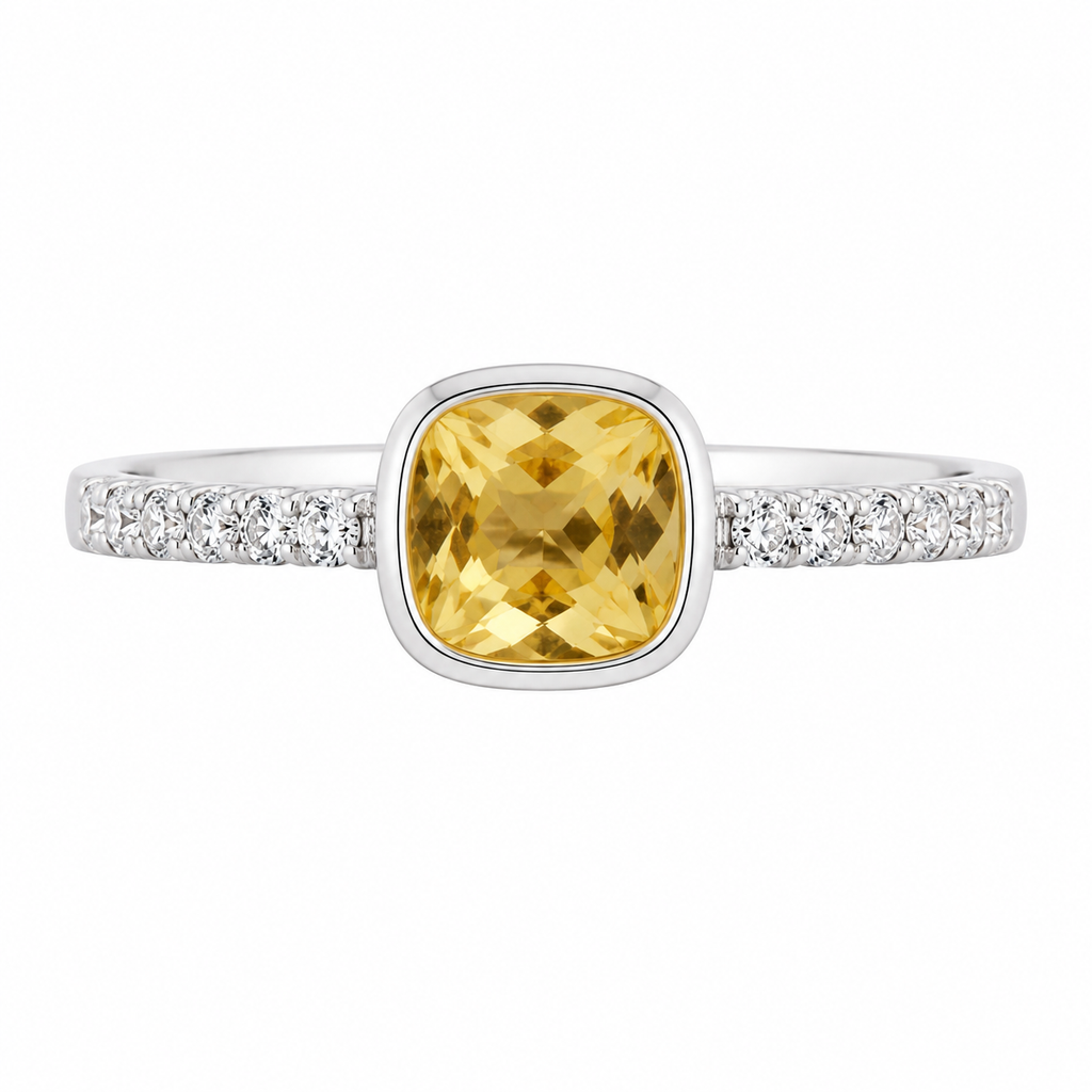 Lemon Quartz Bezel Ring — Ministry of Gems