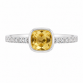 Lemon Quartz Bezel Ring — Ministry of Gems