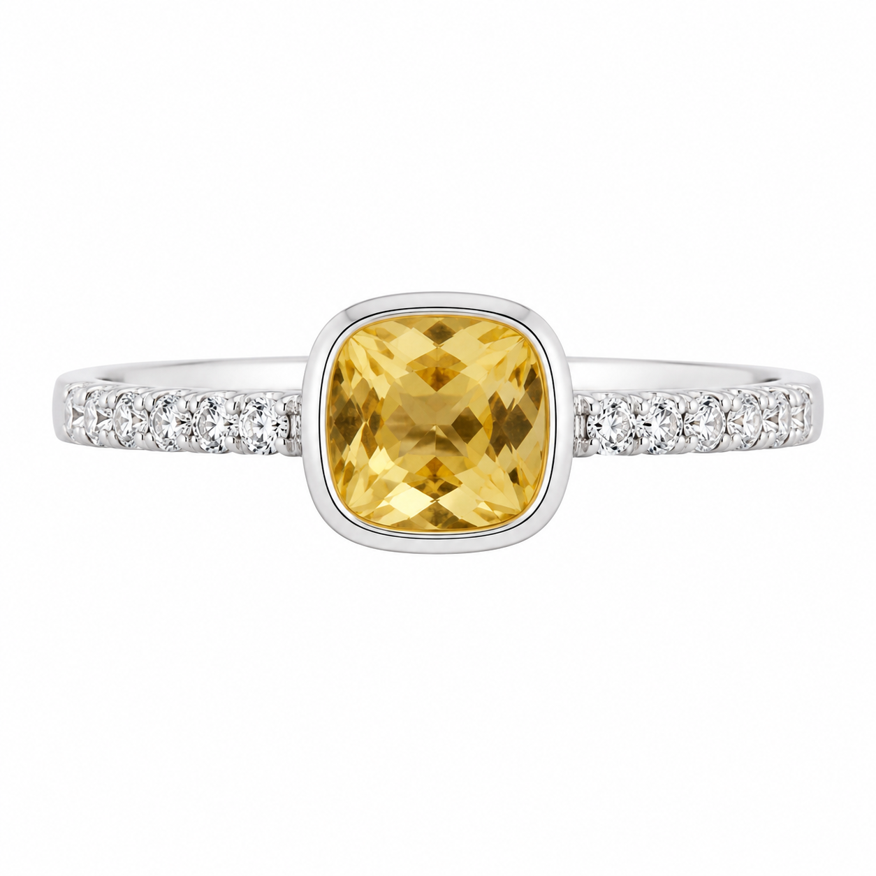 Lemon Quartz Bezel Ring — Ministry of Gems