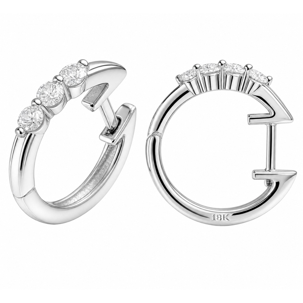 Diamond Open-Circle Studs