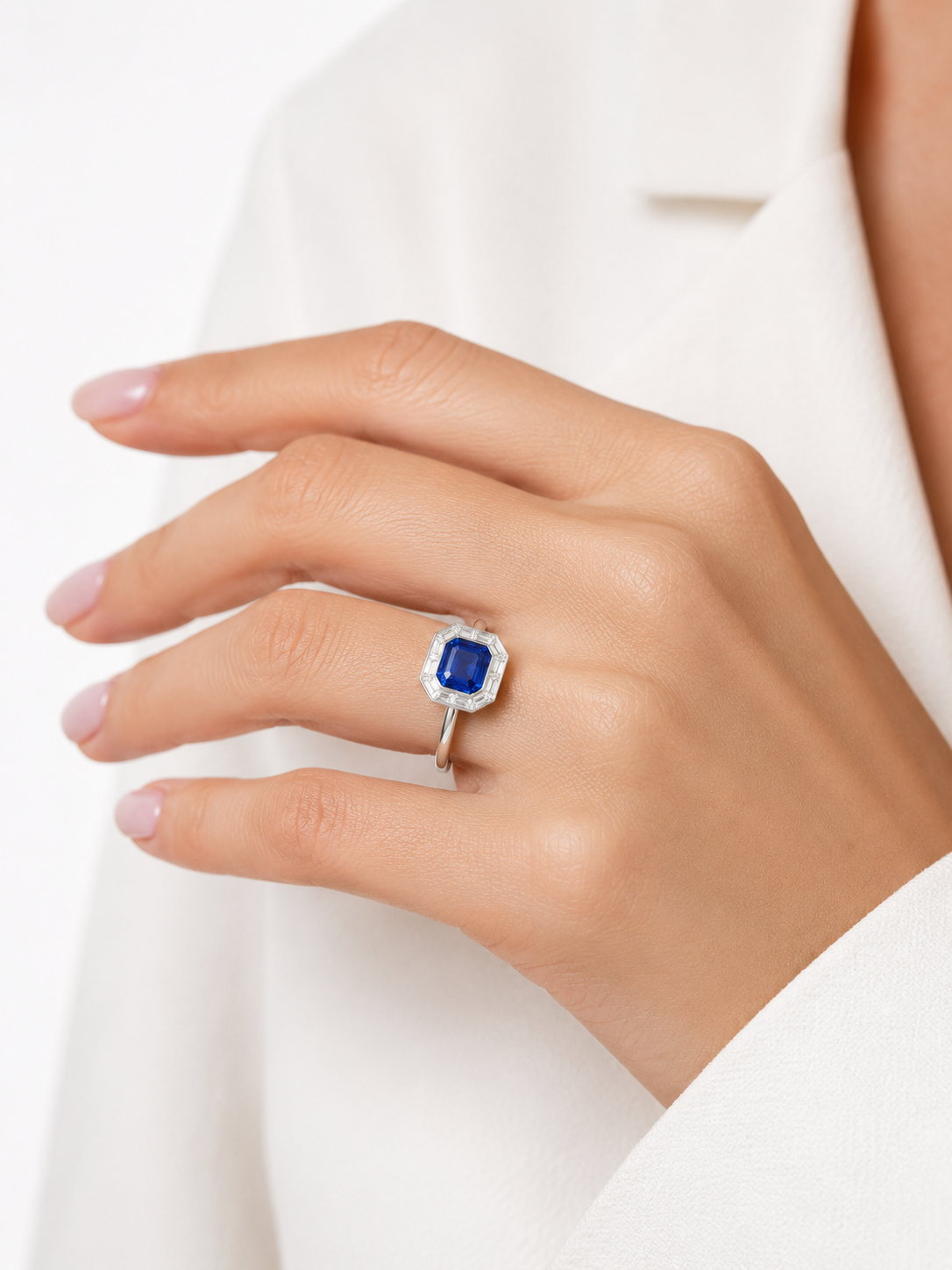 Royal Blue Sapphire Radiance Ring — Ministry of Gems exclusive design