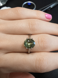 Green-Yellow Parti Australian Sapphire 1.91ct Oval