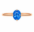 Blue Sapphire Rose Solitaire Ring — Ministry of Gems