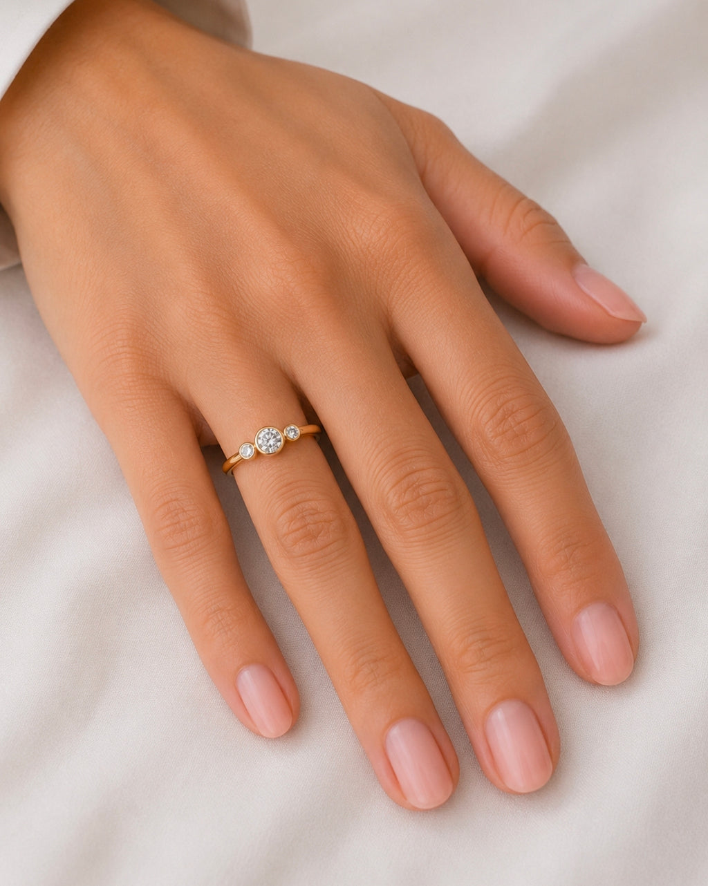 Bezel Trio Rose Ring — Ministry of Gems
