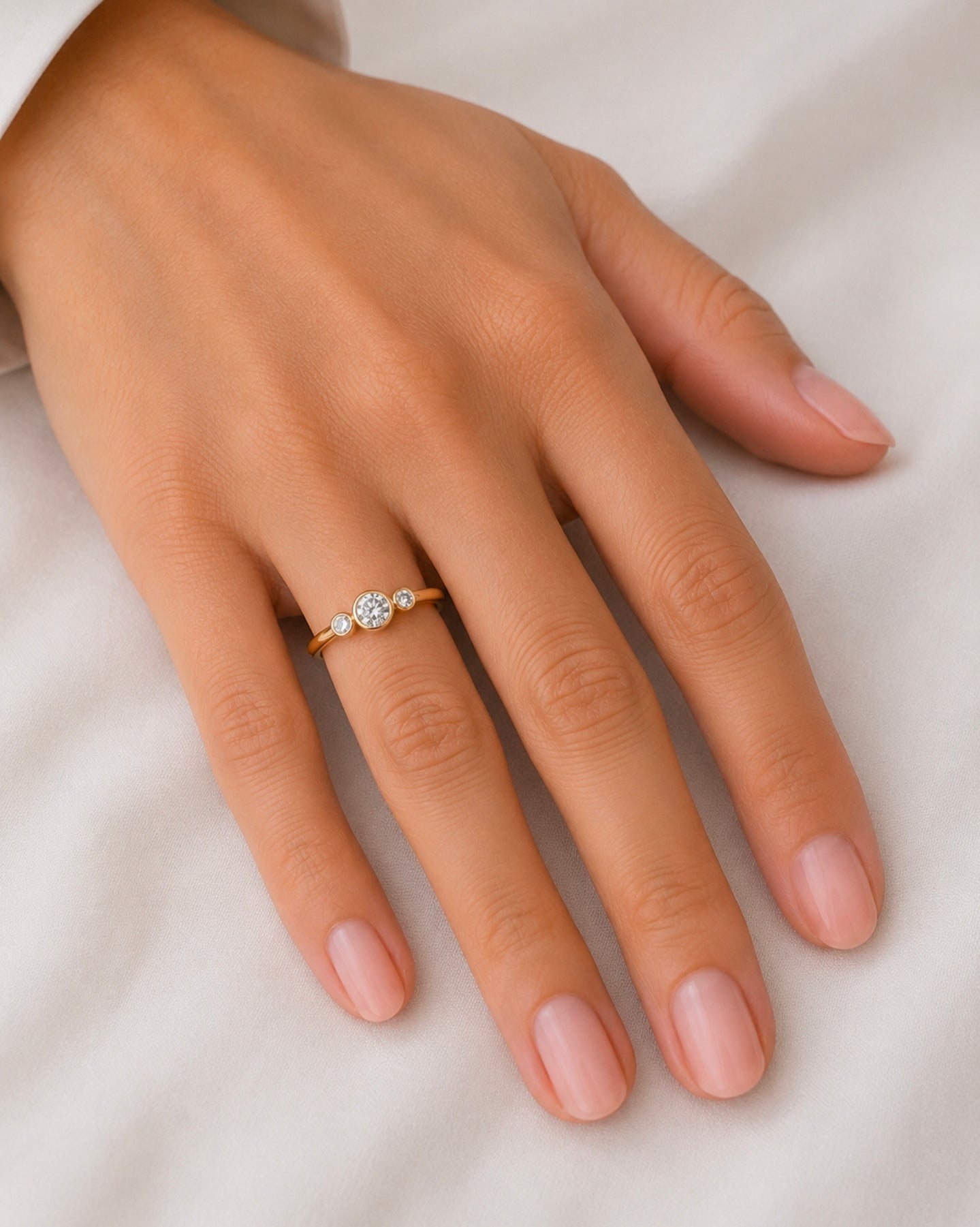 Bezel Trio Rose Ring — Ministry of Gems