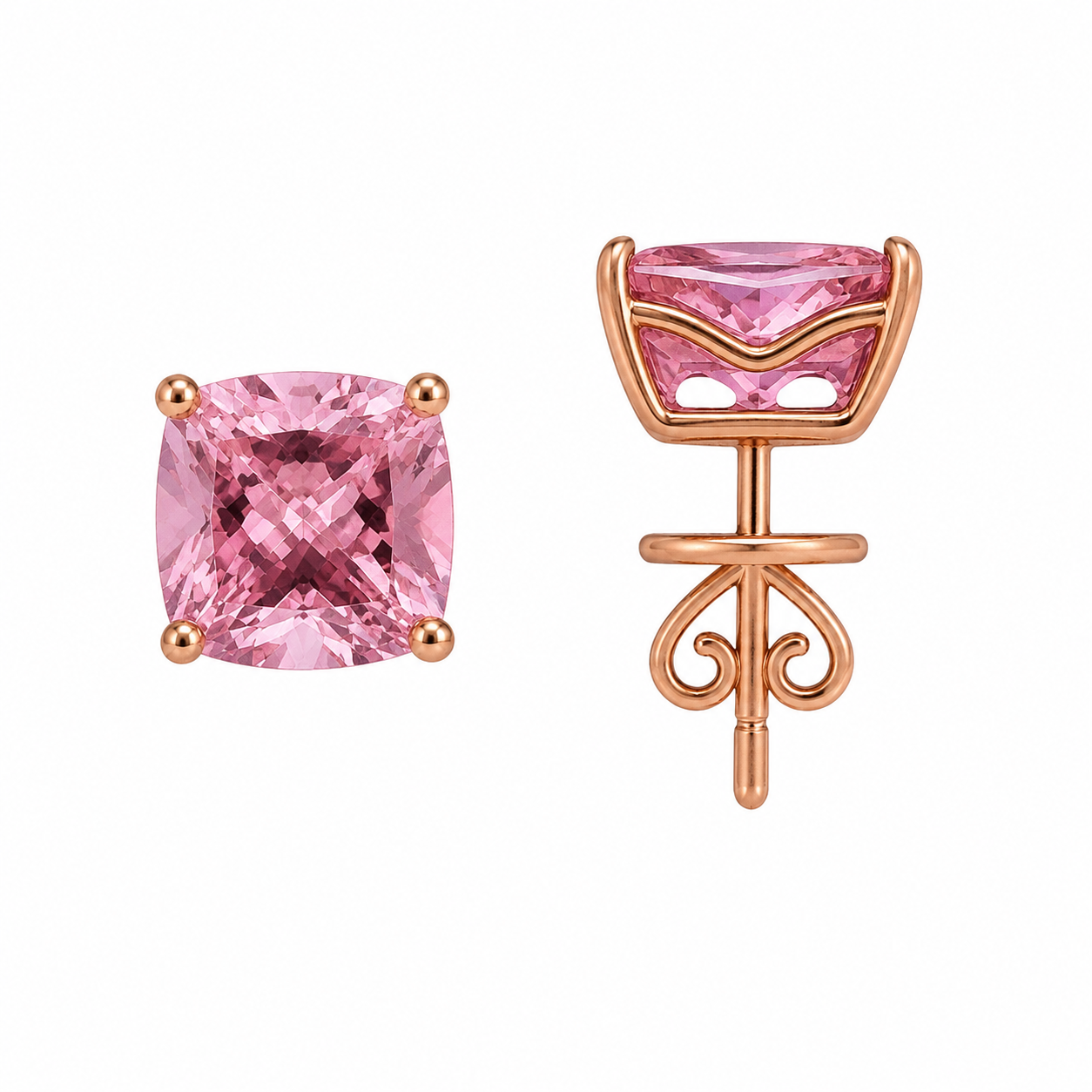 Pink Sapphire Earrings — Ministry of Gems exclusive design