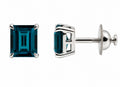 Monaco — London Blue Topaz Princess Studs — Ministry of Gems